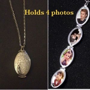 NEW 4 Photo Locket Necklace